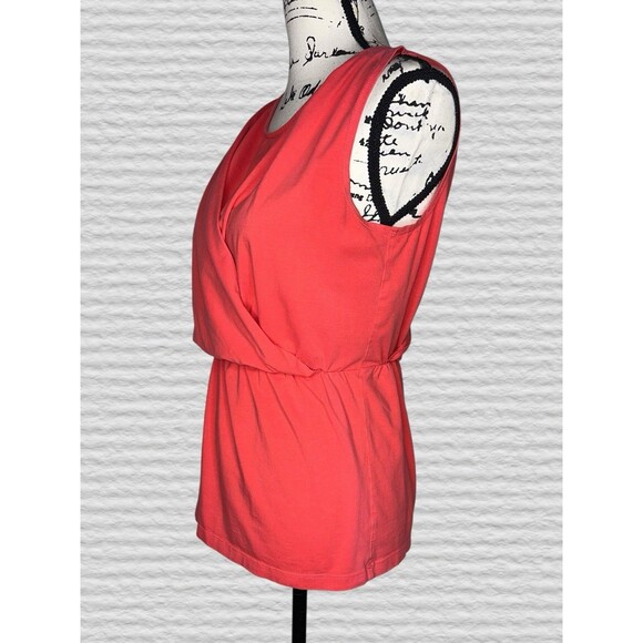 Sundance Crossover Sleeveless Blouse Womens MED Peach Draped Front Tank Top Boho - Picture 2 of 6